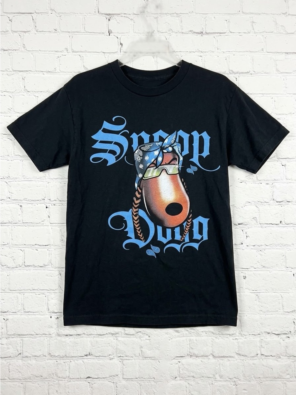 Snoop Dogg Graphic T-Shirt Mens Small Black West Coast Rap Tultex Dog Head Tee